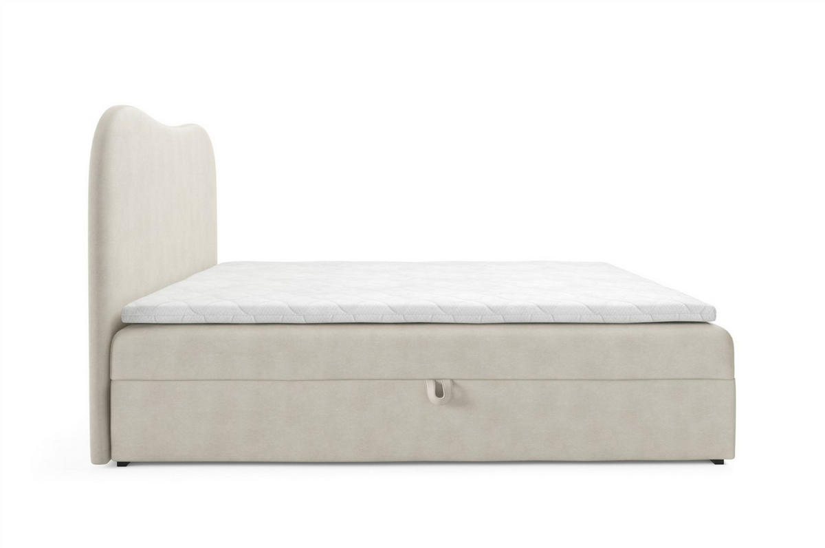 BOXBETT Darlin Prem.. überlänge - Goldfarben, Holzwerkstoff/Textil (200/220cm) - Fun Möbel