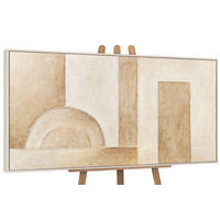 GEMÄLDE Raum der Formen Schattenfugenrahmen Beige 140x70 cm - Beige, Holz (140/70cm) - YS-art gallery