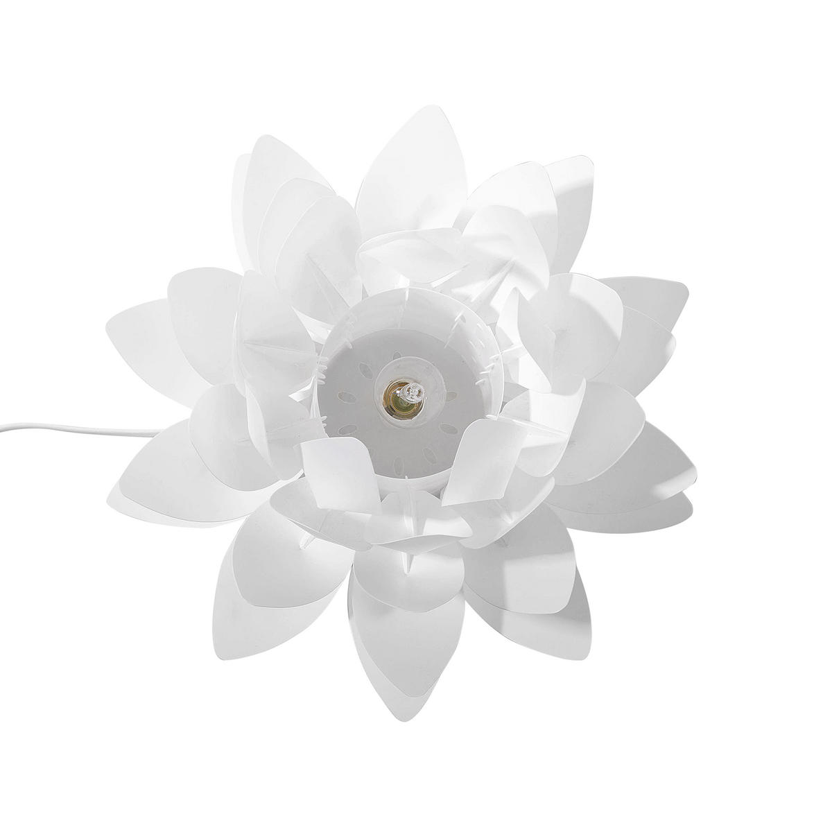 BORDSLAMPA Musone 39/39/30 cm - Vit, Plast (39/39/30cm) - Beliani