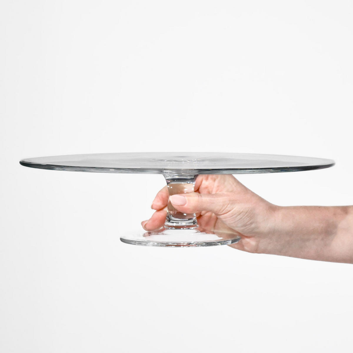 TORTENPLATTE, 1 Stk., 32 cm, Handgemacht - Transparent, Glas (32cm) - Krosno Glass