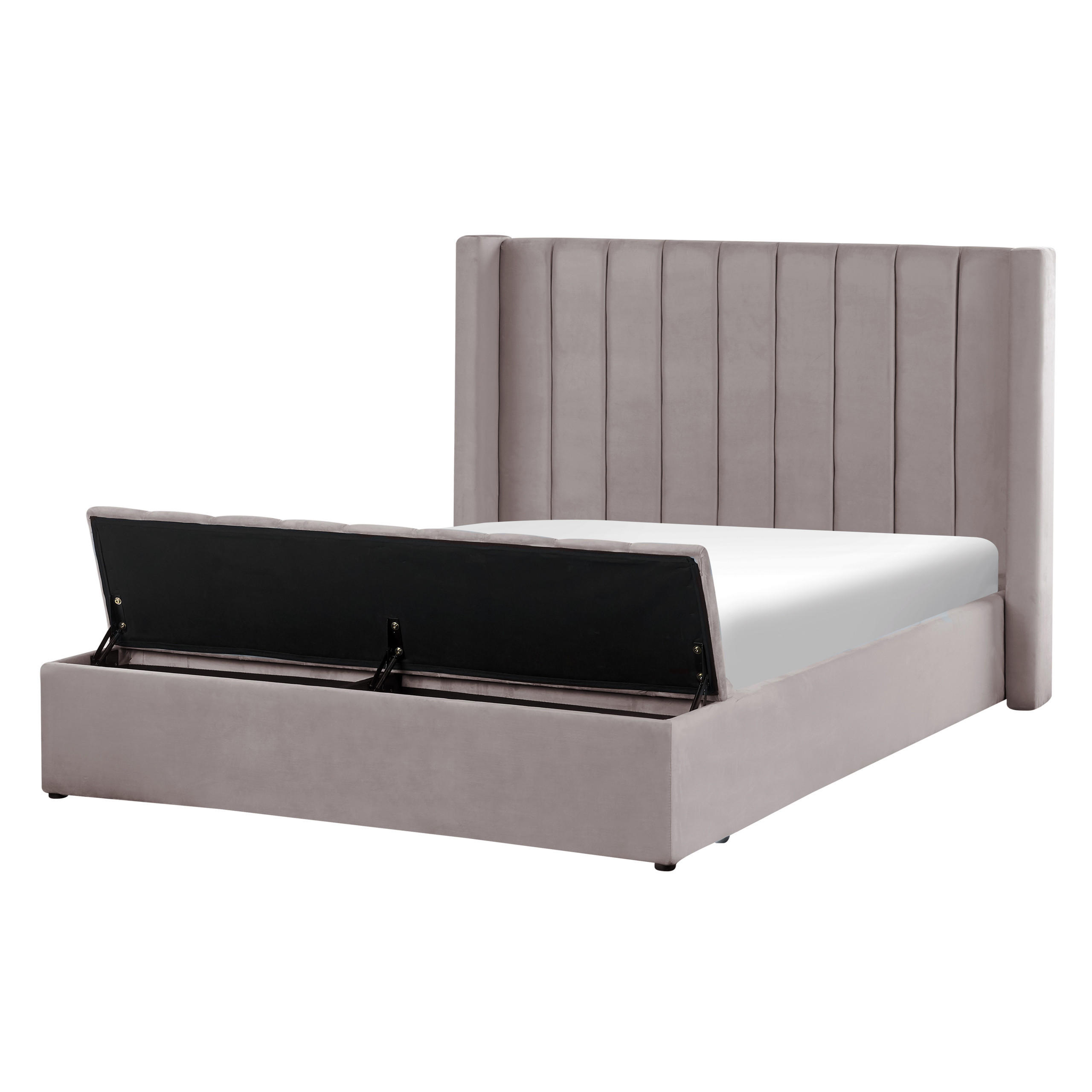 WASSERBETT 140x200 cm Grau Noyers - Grau, Textil (140/200cm) - Beliani