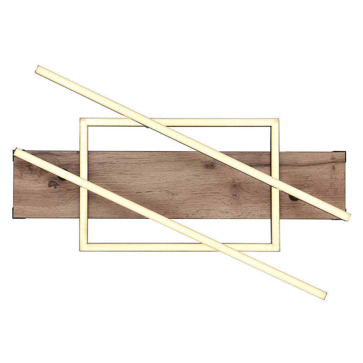 LED DECKENLEUCHTE Colli Messing Holzoptik - Messingfarben, Metall (120/20/11.5cm) - Globo Lighting