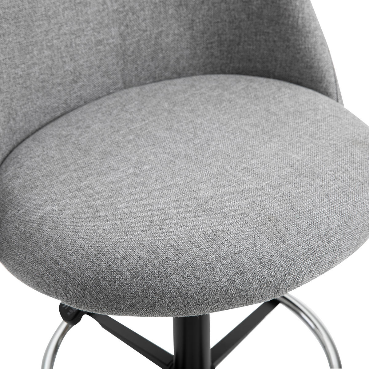 BÜROHOCKER DE-11652 höhenverstellbar 360° drehbar Grau - Grau, Textil (60/125/48cm) - ComfortXL