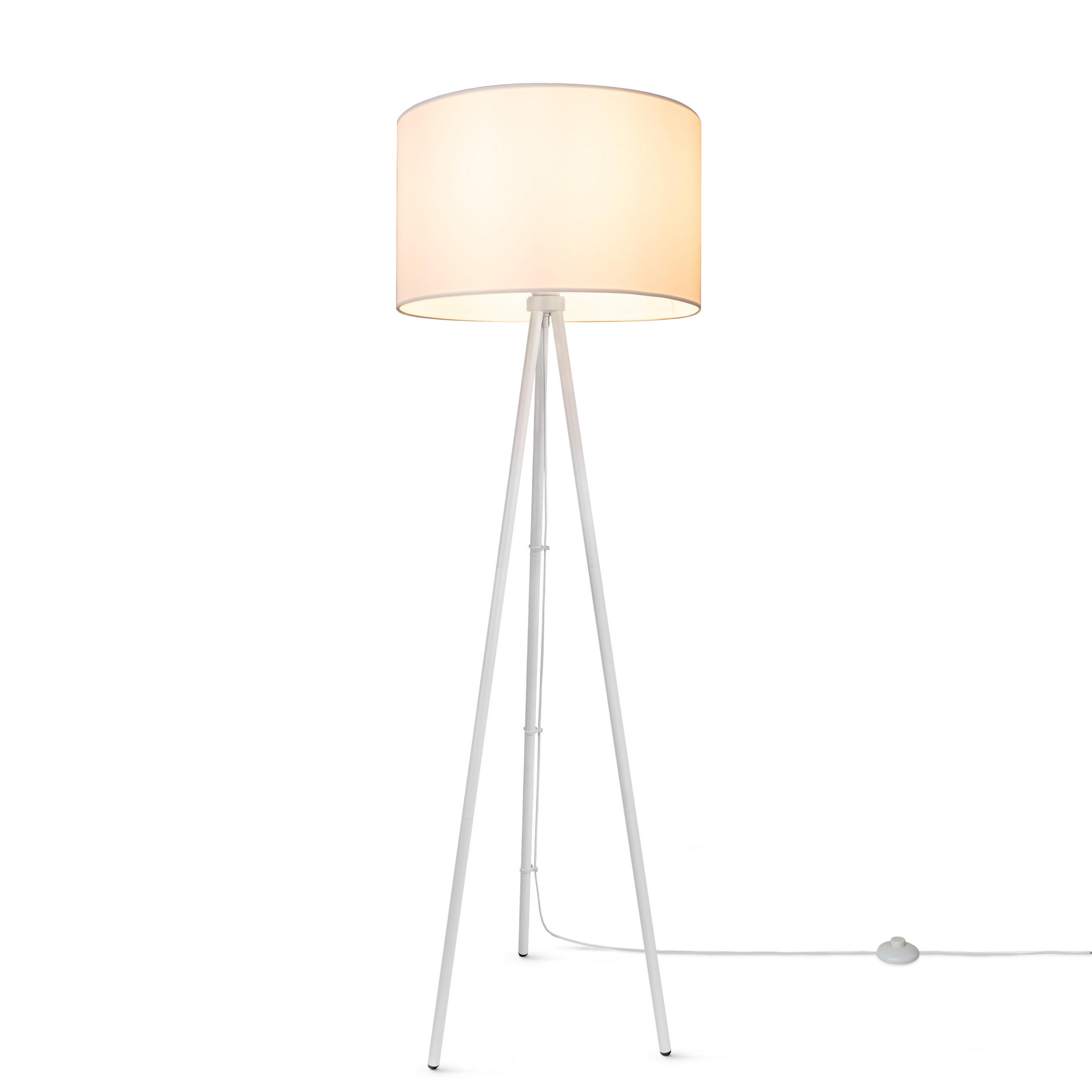 STEHLEUCHTE Trina Fl - Weiß, Metall (41.7/36.7/148.5cm) - Paco Home