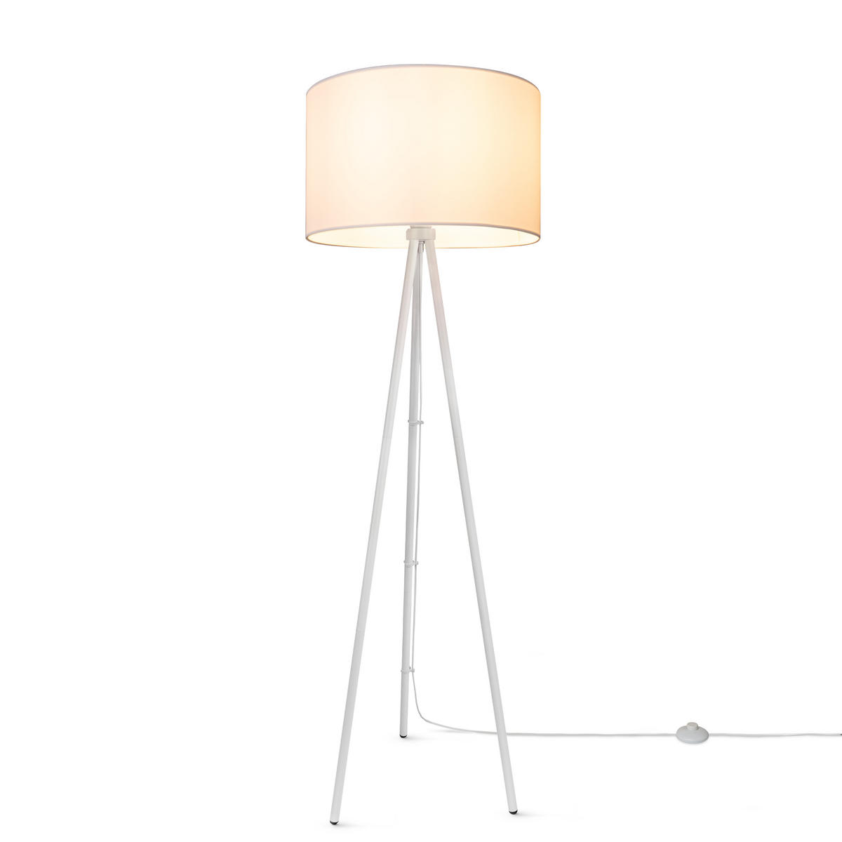 STEHLEUCHTE Trina Fl - Weiß, Metall (41.7/36.7/148.5cm) - Paco Home