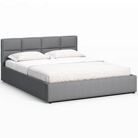 POLSTERBETT 160×200 mit Bettkasten und Lattenrost Mika 028-28 Grau Geflochten - Grau, Holz/Textil (160/200cm) - Jana