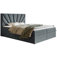 BETT Grafit FOX 6 120x200 cm - Graphitfarben, Textil (120/200cm) - Sepro Meble