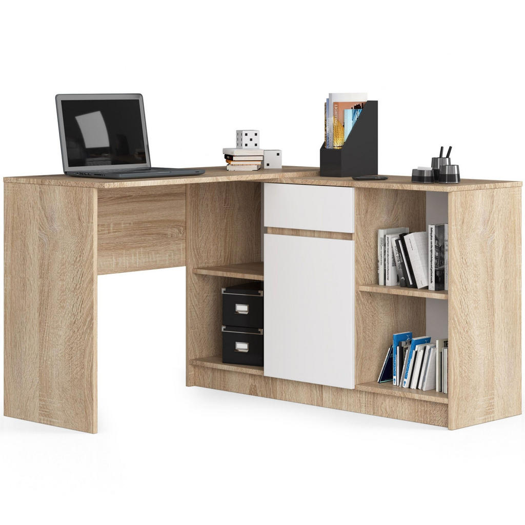 RAUMHIRSCH FURNITURE PSACÍ STŮL dub Sonoma, bílá 79/120/126