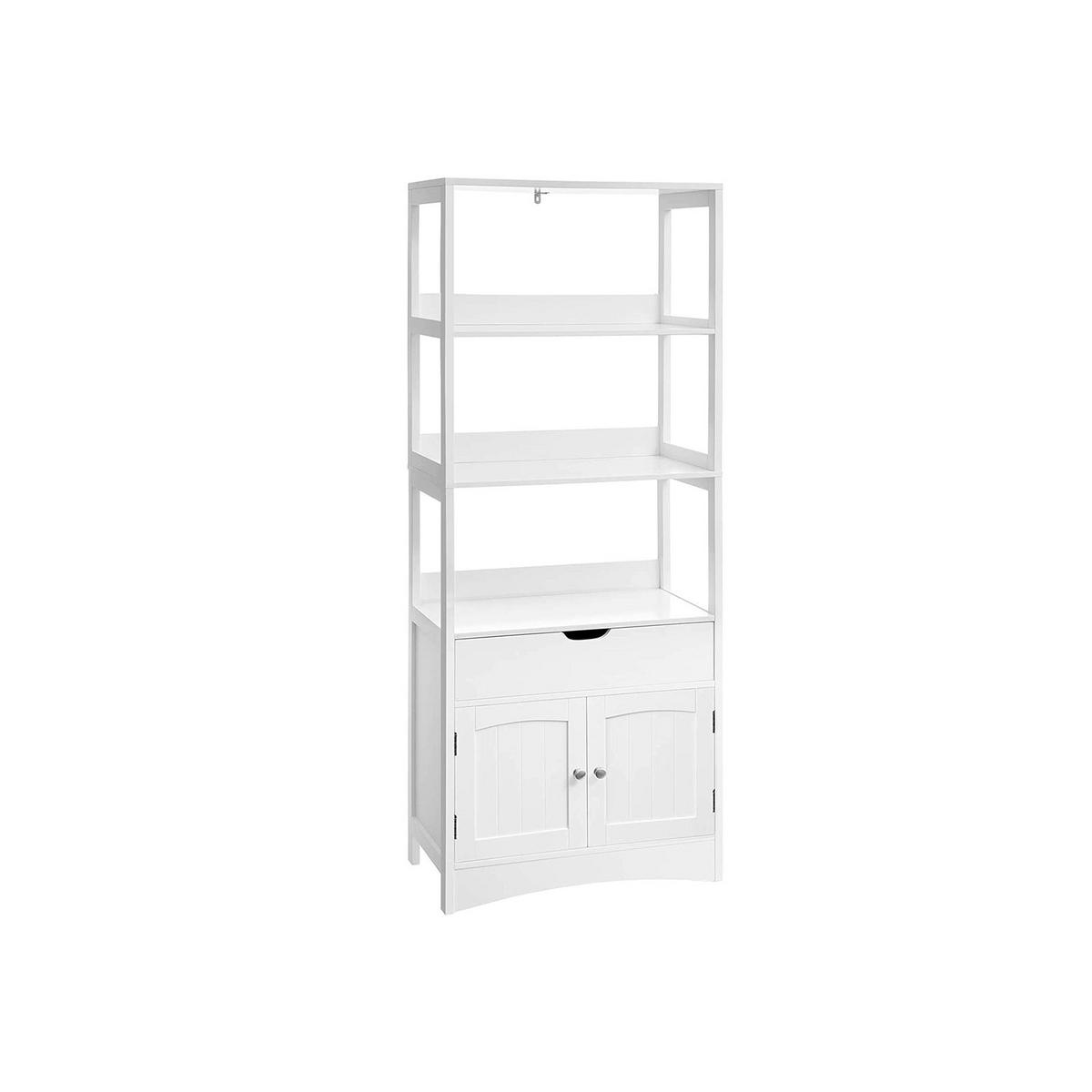 HOCHSCHRANK BADEZIMMERSCHRANK - Weiß, Holzwerkstoff (32.5/154/60cm) - Hansiro
