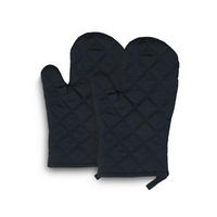 OFENHANDSCHUHE, 18x28 cm, 100% Baumwolle, Schwarz - Anthrazit, Textil (18/28cm) - Zollner