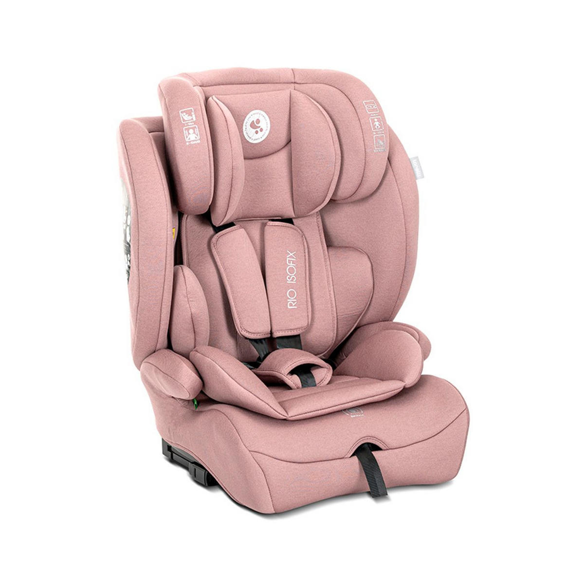 KINDERSITZ i-Size Rio pink (76 - 150 cm) Isofix Top Tether Kissen verstellbar - Rosa, Kunststoff (45/60/43cm) - Lorelli