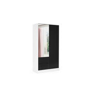 KLEIDERSCHRANK NOA - 120 cm - Weiß|Schwarz - Schwarz/Weiß, Holzwerkstoff (102/200/51cm) - ALTDECOR