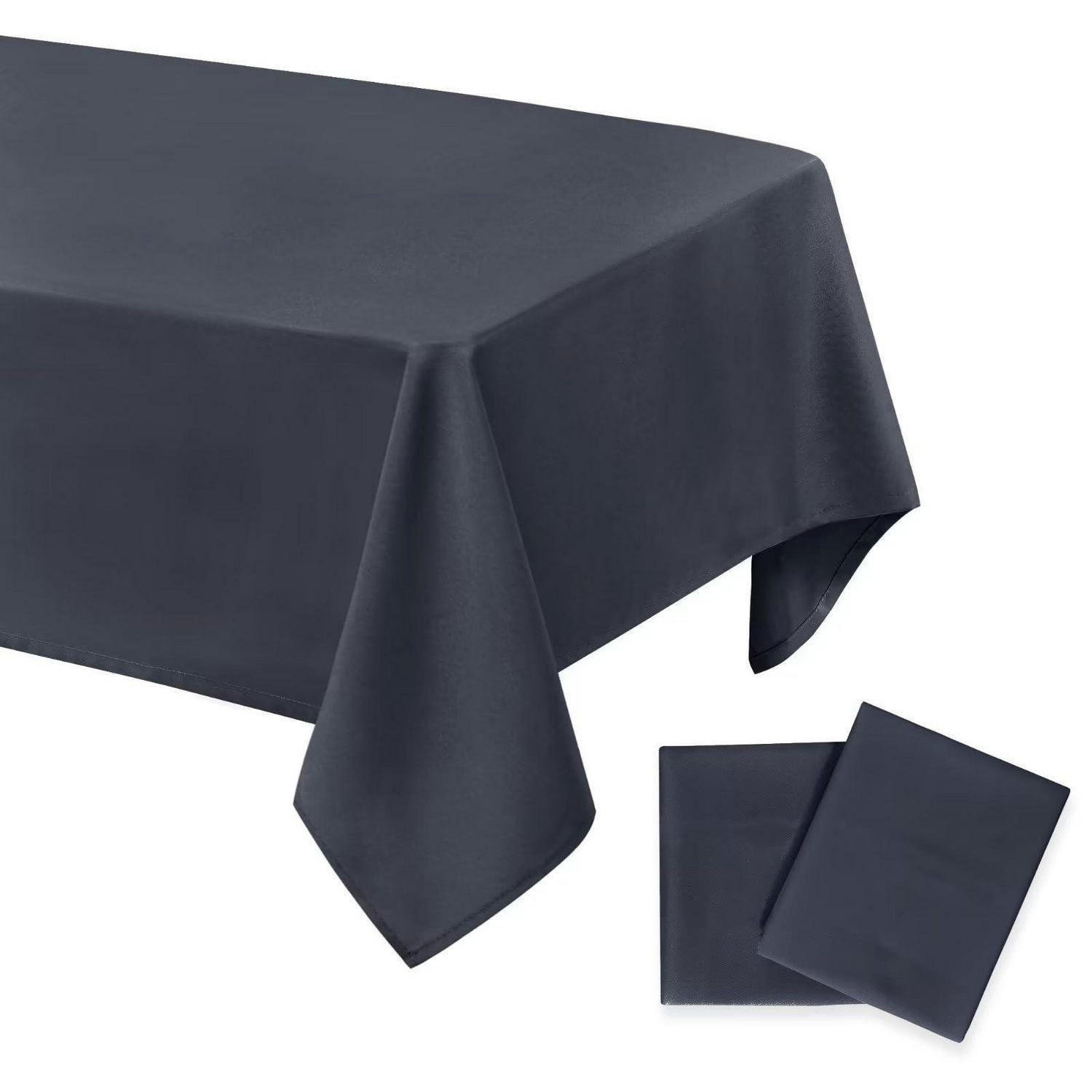 TISCHDECKE 2-teiliges Set Grau 140 x 280 cm - Grau, Textil (280/140/1.5cm)