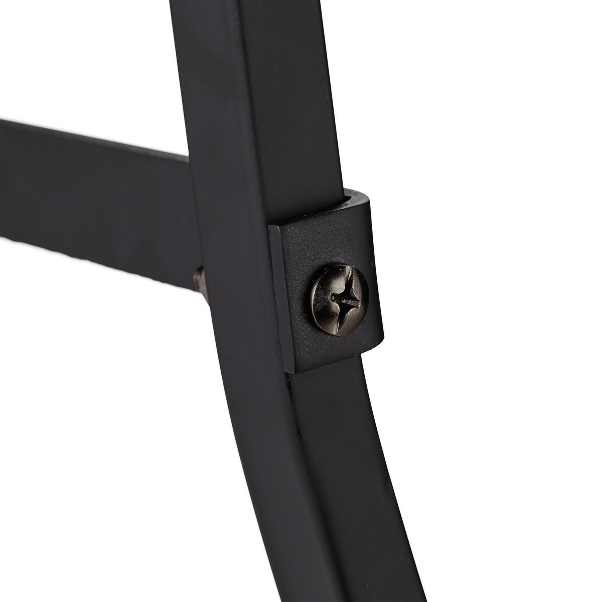 KAMINHOLZREGAL Schwarz Stahl halbrund 55x92x21 cm - Schwarz, Metall (92/55/21cm) - Relaxdays