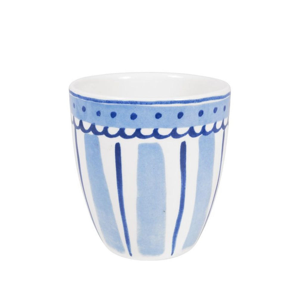 MINI-BECHER OHNE OHR DB Streifen in Blau - 200 ml - Multicolor, Keramik (0.2L) - Blond Amsterdam