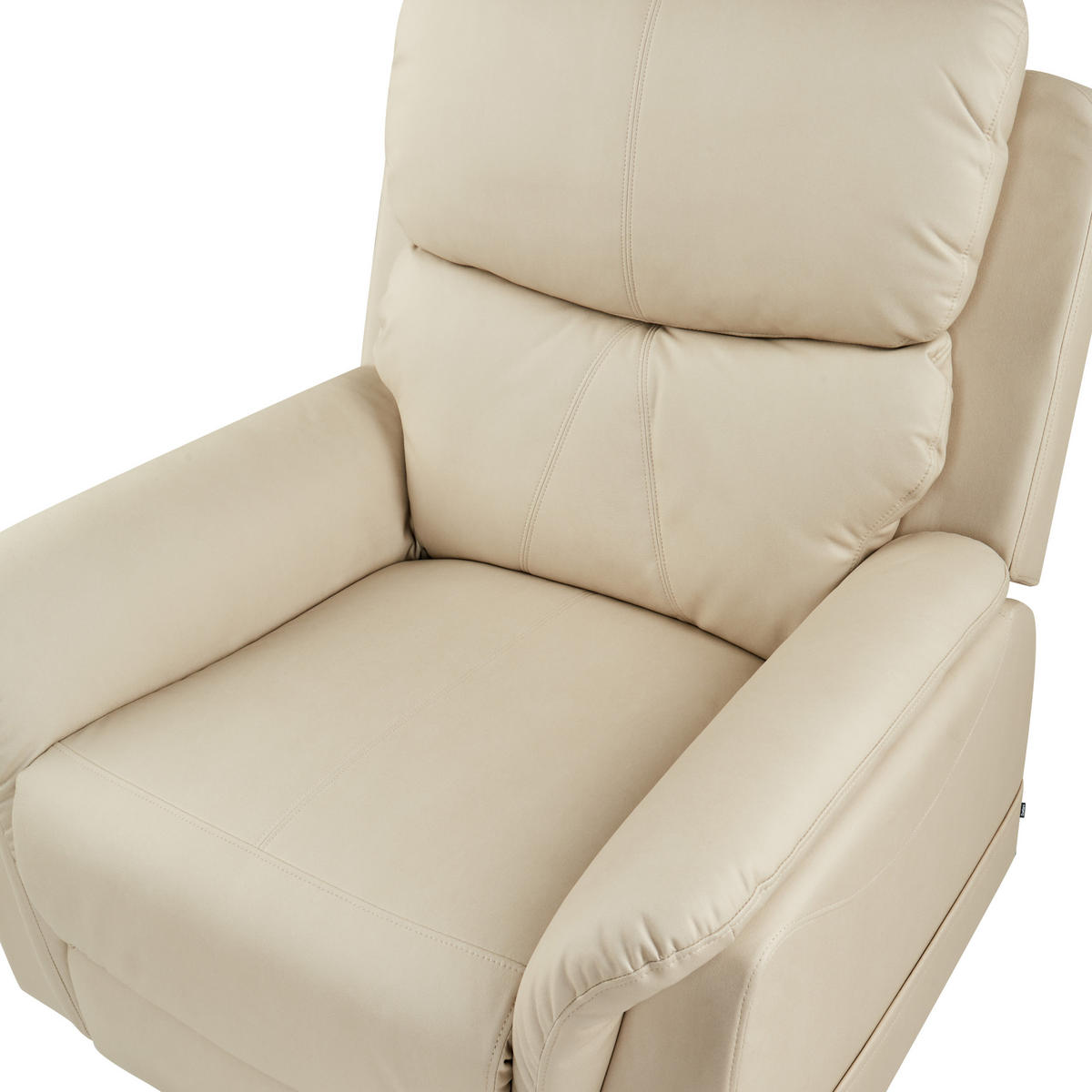 ELEKTRISCHER FERNSEHSESSEL mit Massagefunktion Stoff Hellbeige Glorie - Beige, Textil (85/82/85cm) - Beliani