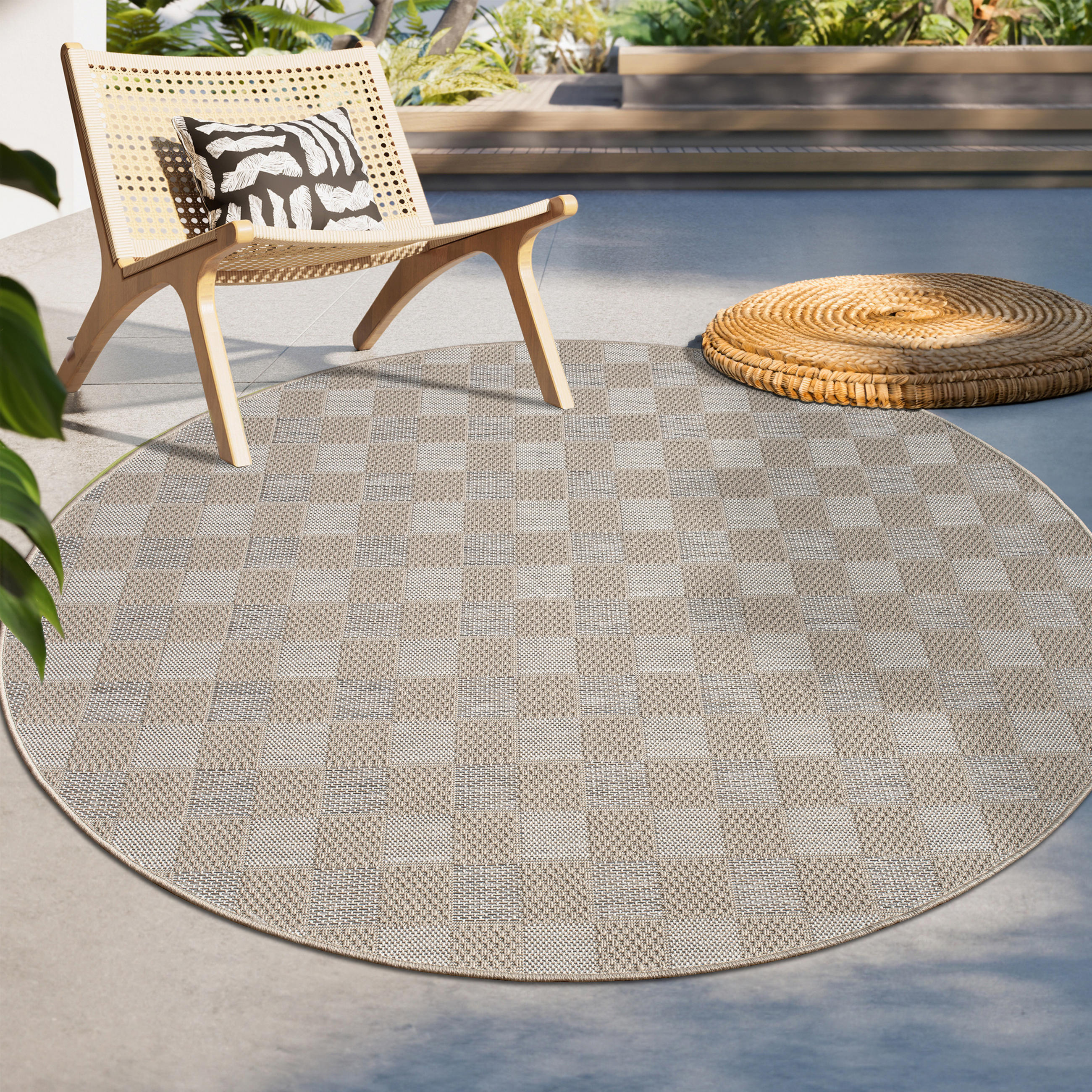 OUTDOORTEPPICH 200/200 cm Vermont 196 - Beige, Textil (200/200cm) - Paco Home