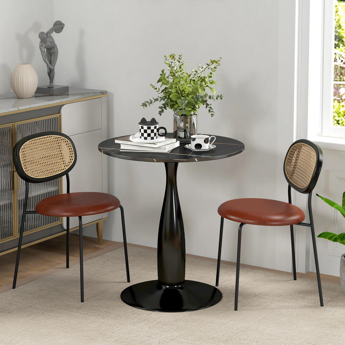 ESSTISCH Schwarz 70.0/70.0/74.0 - Schwarz, Holzwerkstoff (70/70/74cm)