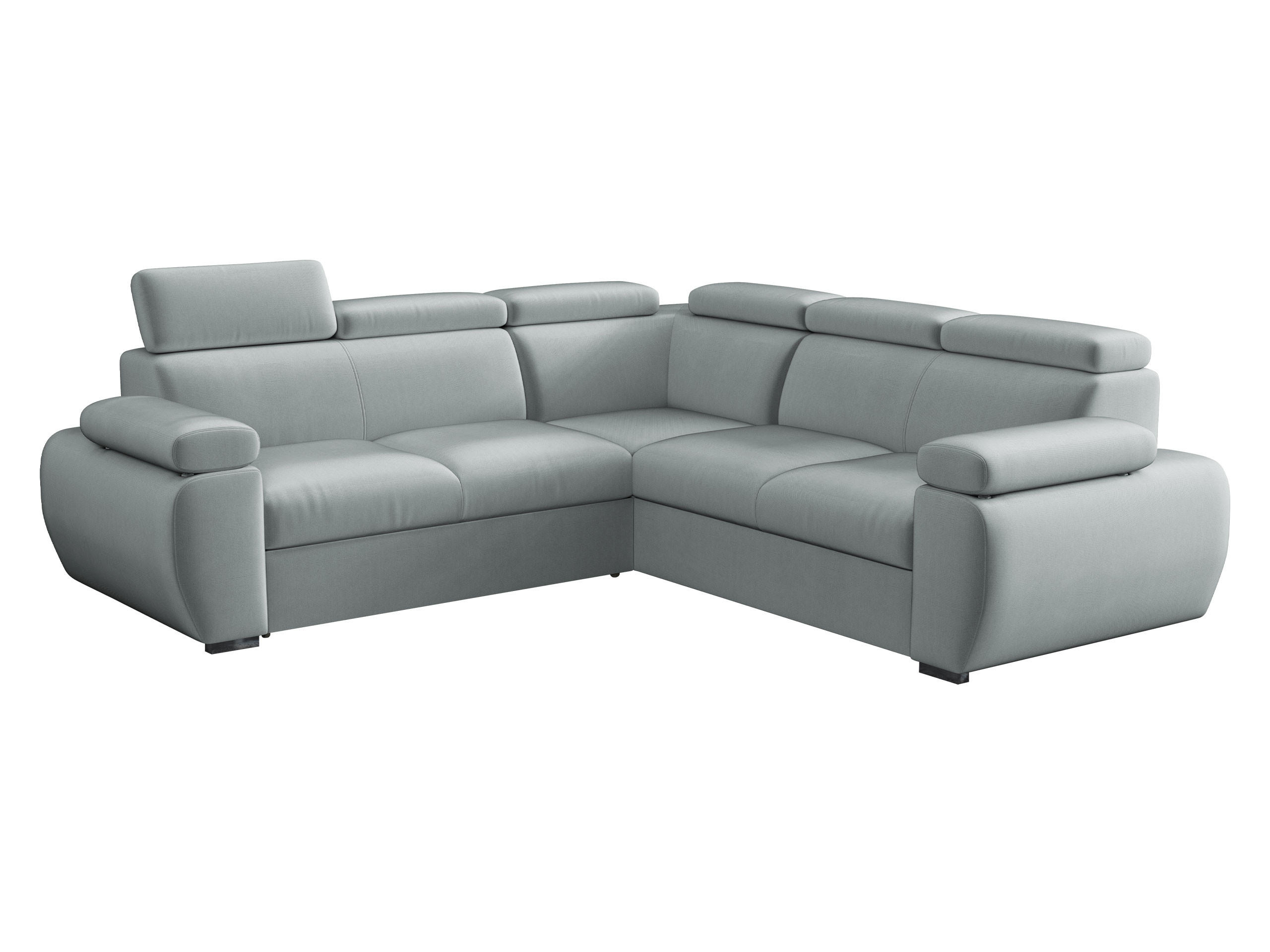 ECKSOFA Boston Maxi - Chromfarben/Blaugrau, Holz/Textil (260/260cm) - MIRJAN24