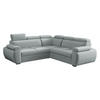 ECKSOFA Boston Maxi - Chromfarben/Blaugrau, Holz/Textil (260/260cm) - MIRJAN24