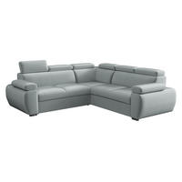 ECKSOFA Boston Maxi - Chromfarben/Blaugrau, Holz/Textil (260/260cm) - MIRJAN24