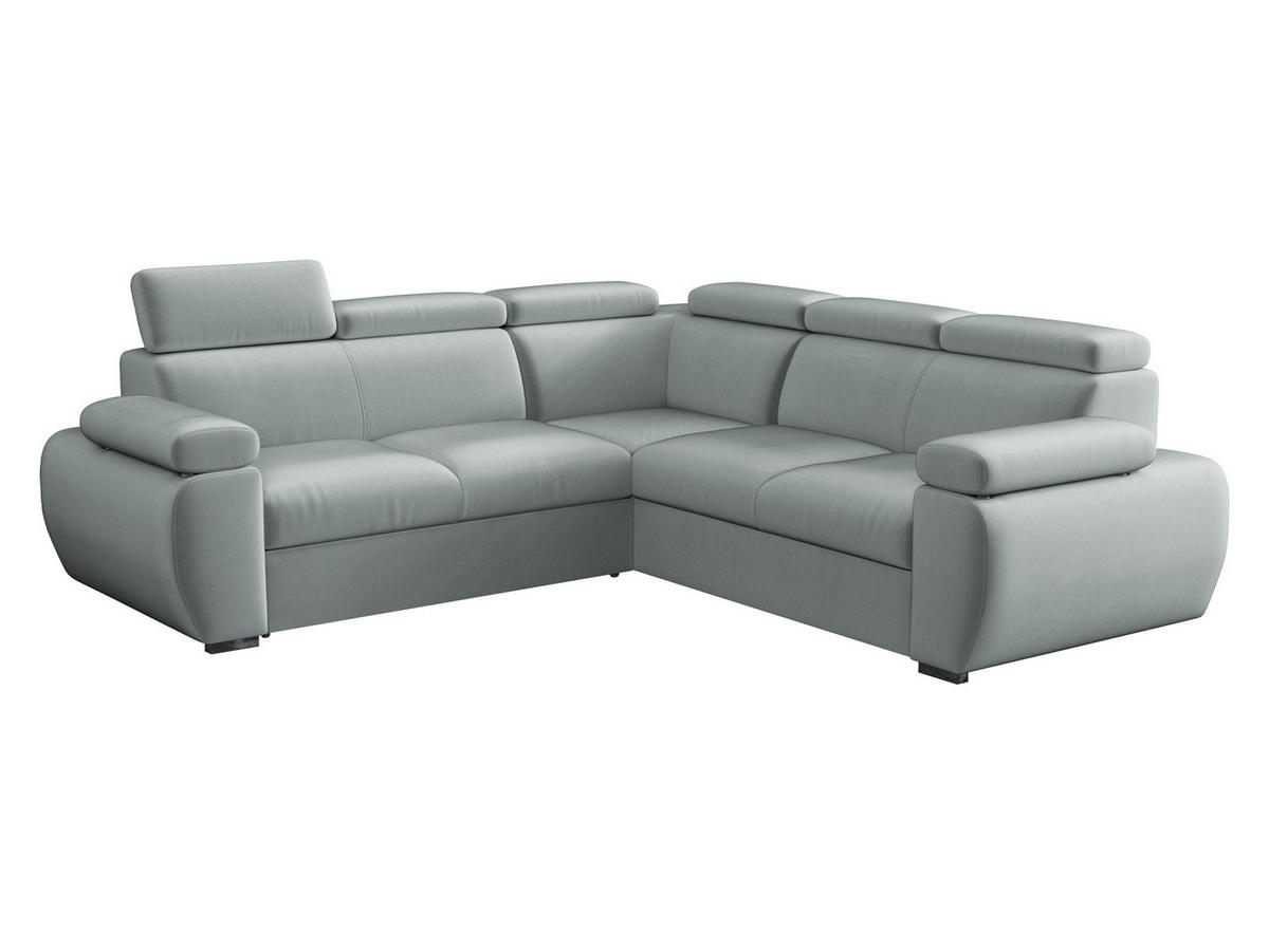 ECKSOFA Boston Maxi - Chromfarben/Blaugrau, Holz/Textil (260/260cm) - MIRJAN24