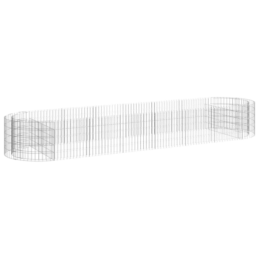 GABIONEN-HOCHBEET Verzinktes Eisen 400x100x50 cm - Silberfarben, Metall (400/50/100cm)