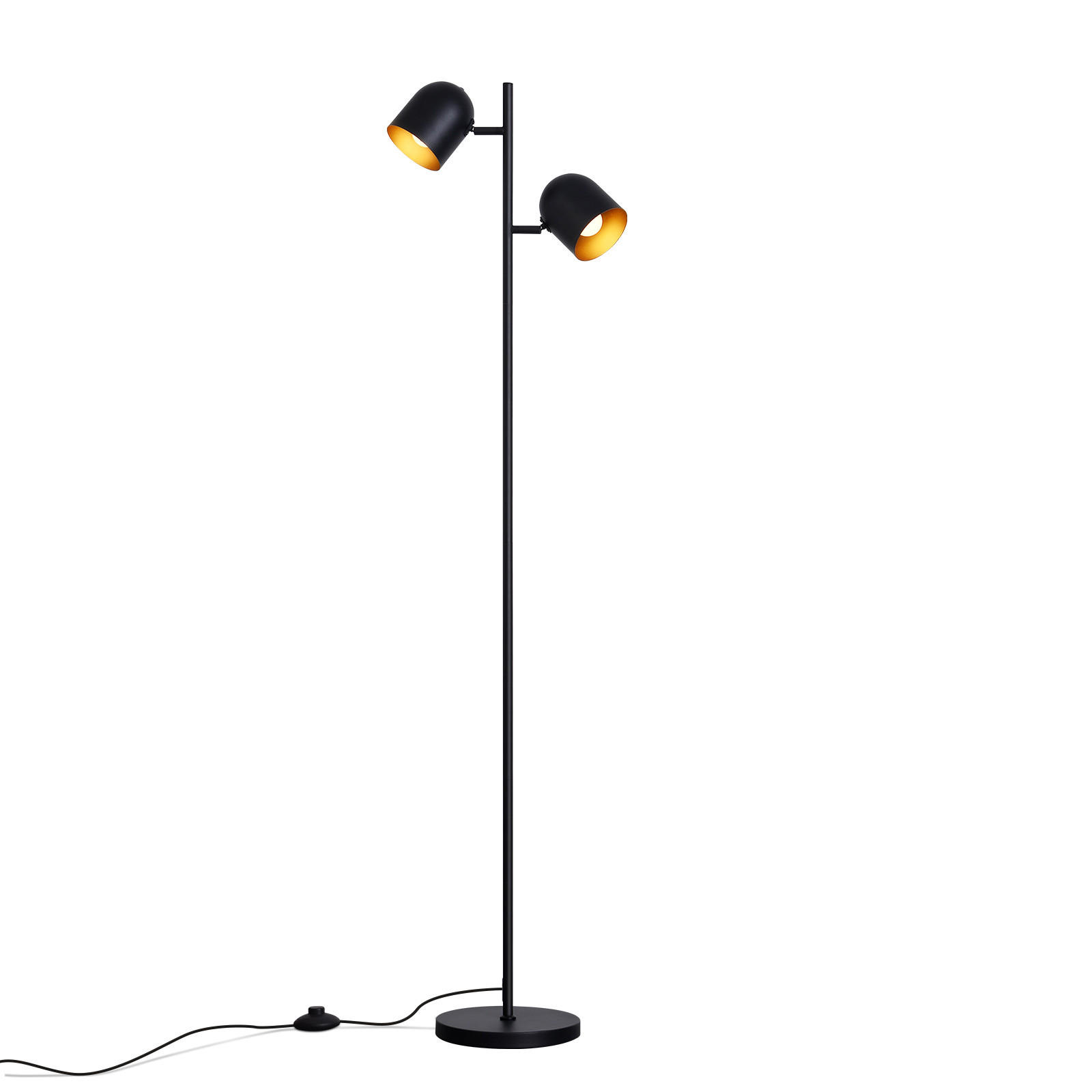 STEHLAMPE Zyxqa 22.0/145.0/35.0 cm - Schwarz, Metall (35/22/145cm) - ZMH