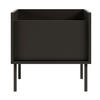 NACHTTISCH Tovi Schwarz / Holzoptik Nussbaum 50 cm - Schwarz, Holzwerkstoff/Metall (48.2/48.5/36.4cm) - Selsey