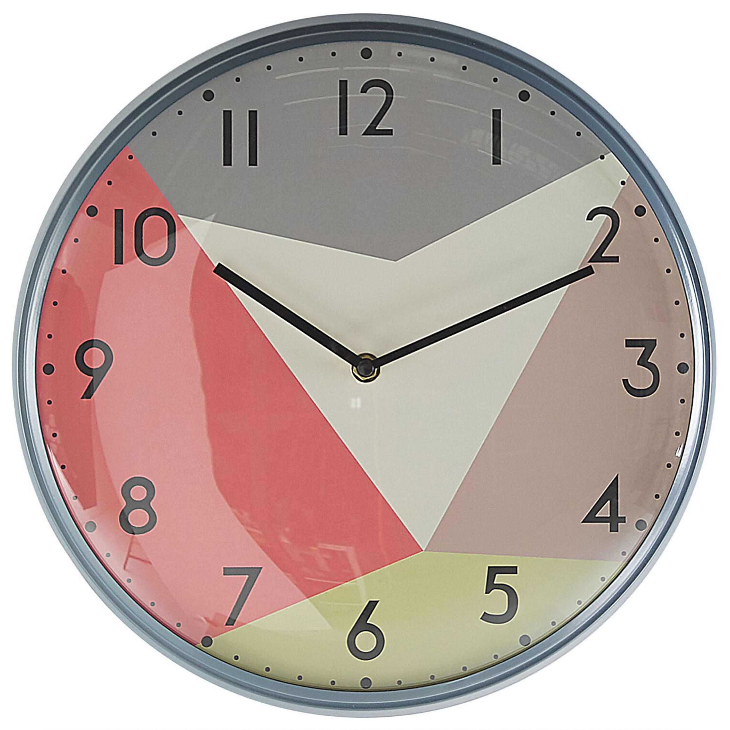 WANDUHR Glas bunt Davos - Multicolor, Glas (33/33/6cm) - Beliani