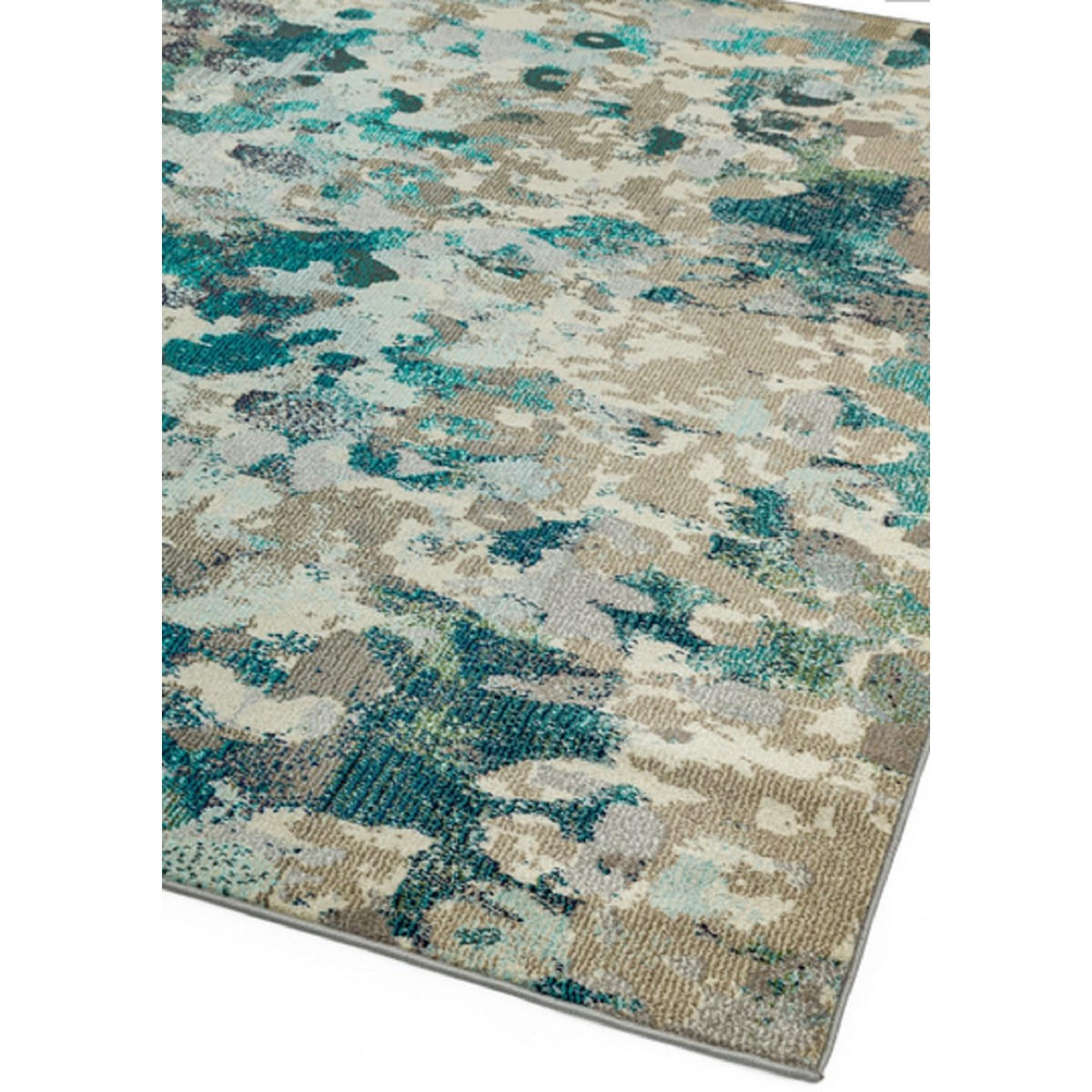 TEPPICH Moderner, flachgewebter für Wohn- und Schlafzimmer ETHERAL Blau 200 x 300 cm - Blau, Textil (200/300cm) - Novatrend