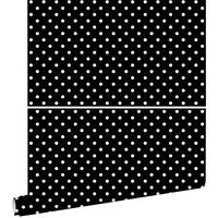 TAPETE Punkte 53 cm x 10.05 m - Schwarz, Papier (53/1000cm) - ESTAhome