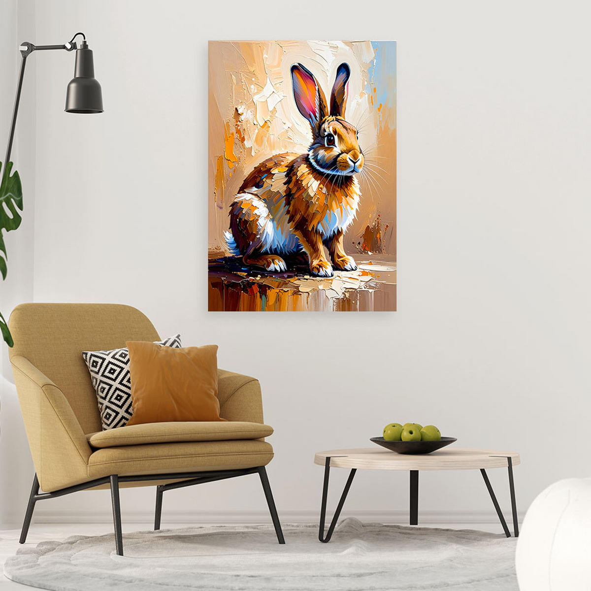 LEINWANDBILD Tiere 80x120cm - Beige, Textil (80/120cm) - Feeby