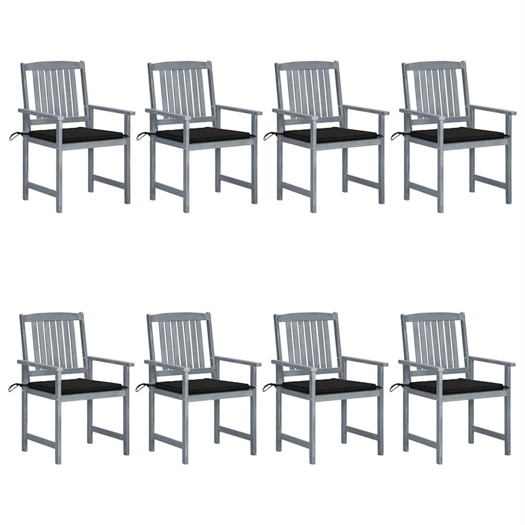 furnicato Gartenstühle Grau 61x92x57 cm