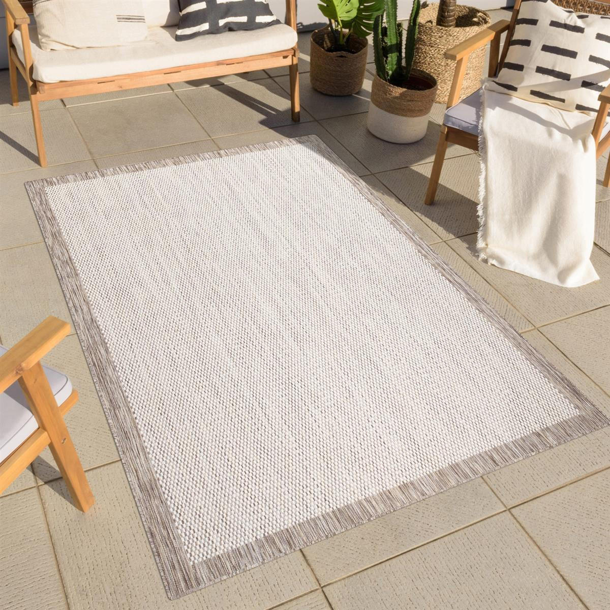 OUTDOOR-TEPPICH Sun 470 Beige 150x150 cm - Beige, Textil (150/150cm) - carpet city