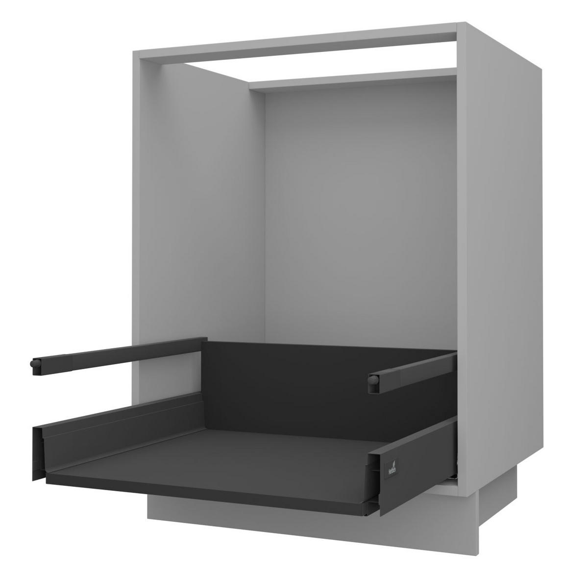 SPÜLENUNTERSCHRANK Bari D1Z/60 Grau / RAL 4009 pastellviolett 60 / 50 / 82cm HETTICH Vollauszug - Violett/Grau, Holz/Holzwerkstoff (60/82/50cm) - Feldmann-Wohnen