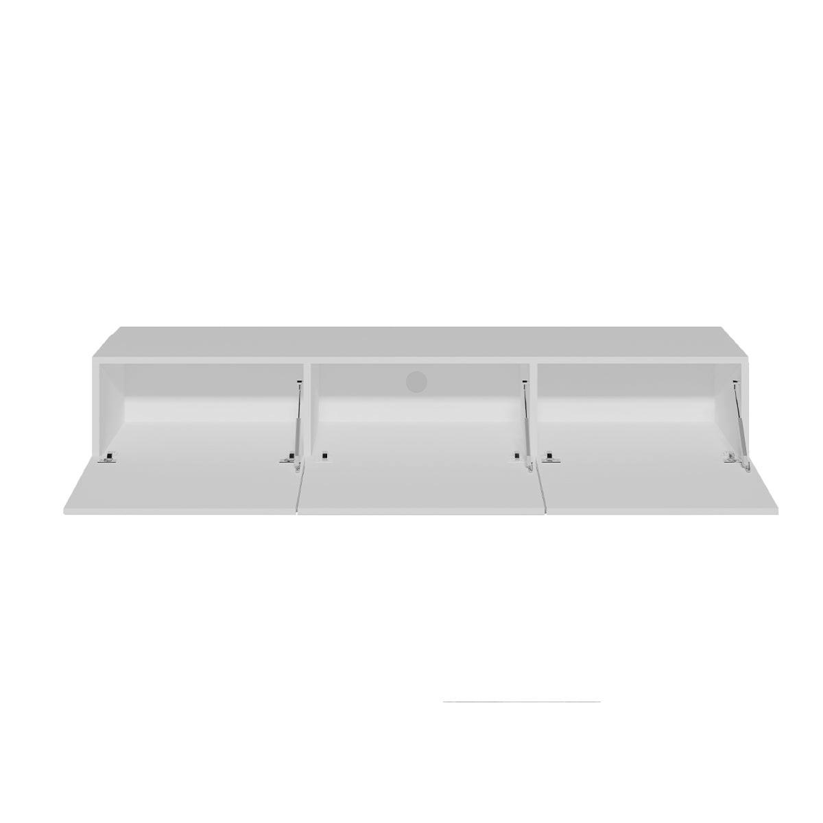 TV STOLEK Idao Bílá - bílá, kompozitní dřevo (160/35/29.6cm) - Petits-meubles