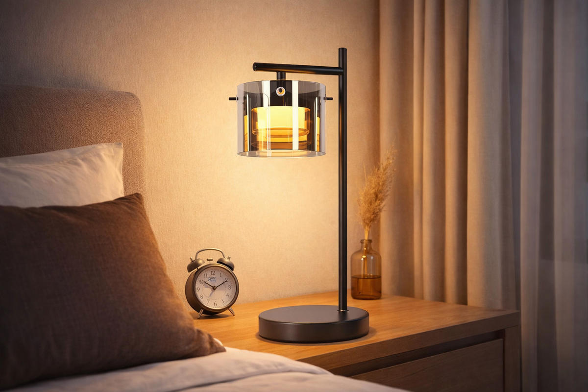 LED stolní lampa 18/18/40 cm - černá, kov (18/18/40cm) - Nettlife