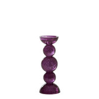 KERZENHALTER Itinga Violett Ø10/26,5 cm - Lila, Glas (10/26.5/10cm) - Light & Living