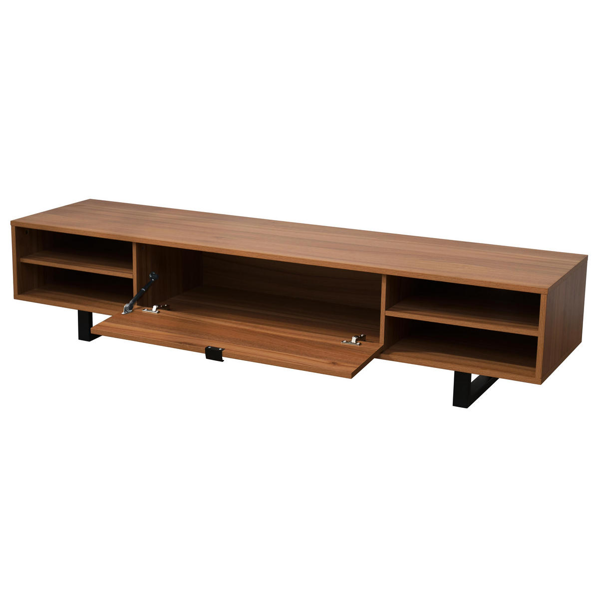 TV-SCHRANK, dunkles Holzeffekt - Braun, Holz (40/35/160cm) - Oviala