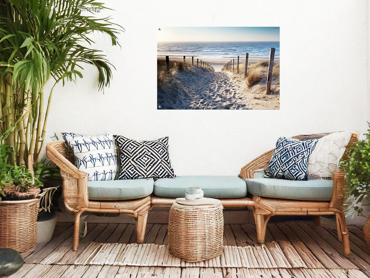 GARTEN-POSTER 90x60 cm Gartendeko: Strand - Beige, Kunststoff (90/60/2cm) - artissimo
