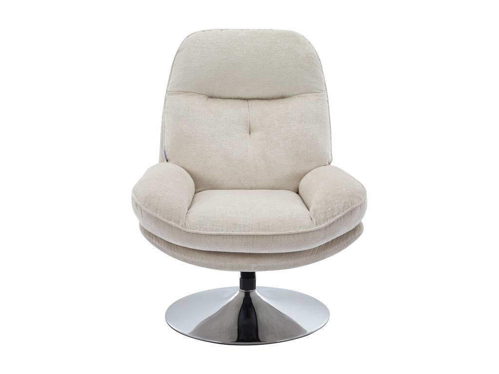 DREHSESSEL - Strukturstoff - Beige - ILMACA - Beige, Textil (90/99/78cm) - Vente-Unique