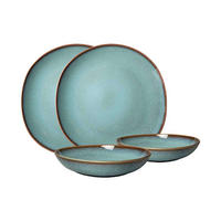 TAFEL-SET Lave Glacé 4er Set - Türkis, Keramik (1/1/1cm) - like.Villeroy & Boch