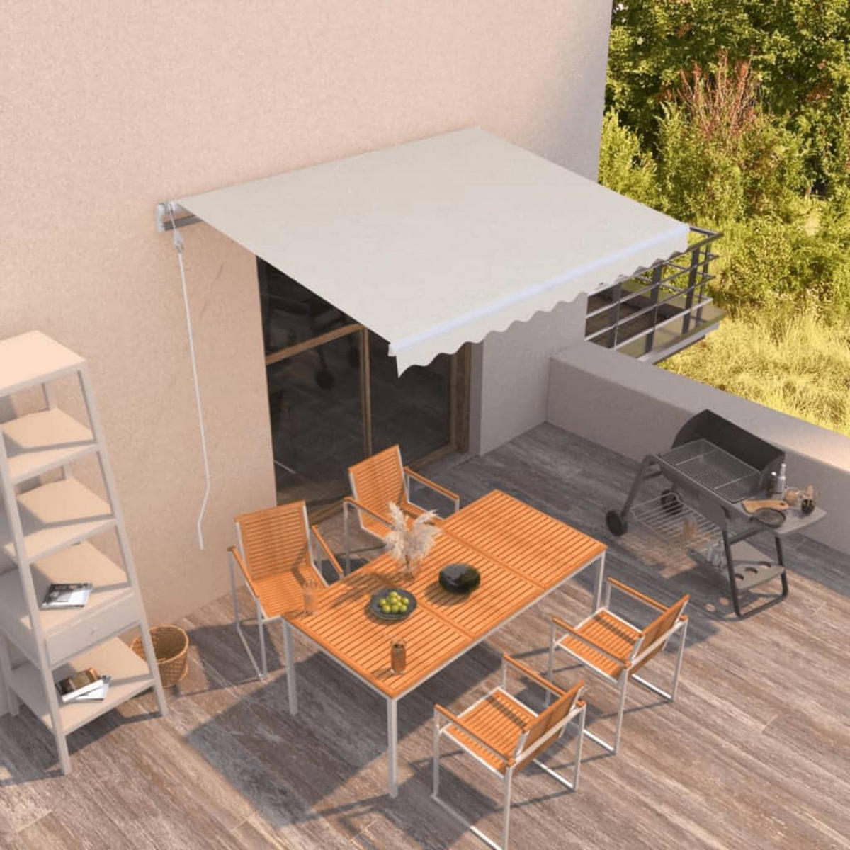 MARKISE Automatisch Einziehbar 350x250 cm Creme - Creme, Metall (350/1/350cm) - furnicato