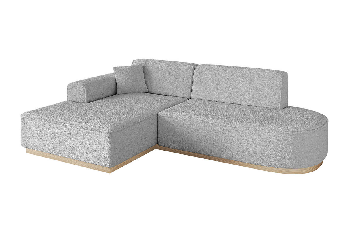 ECKSOFA Ottomane Links IREA-L1 - 232x165x80 cm Hellgrau - Hellgrau, Holzwerkstoff/Textil (232/165cm) - ALTDECOR