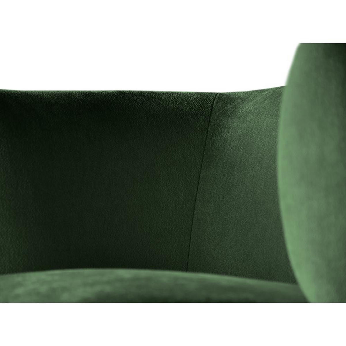 2-SITZER SOFA Nori dunkelgrün velour - Dunkelgrün/Schwarz, Kunststoff/Textil (150/68/72cm) - Beautysofa