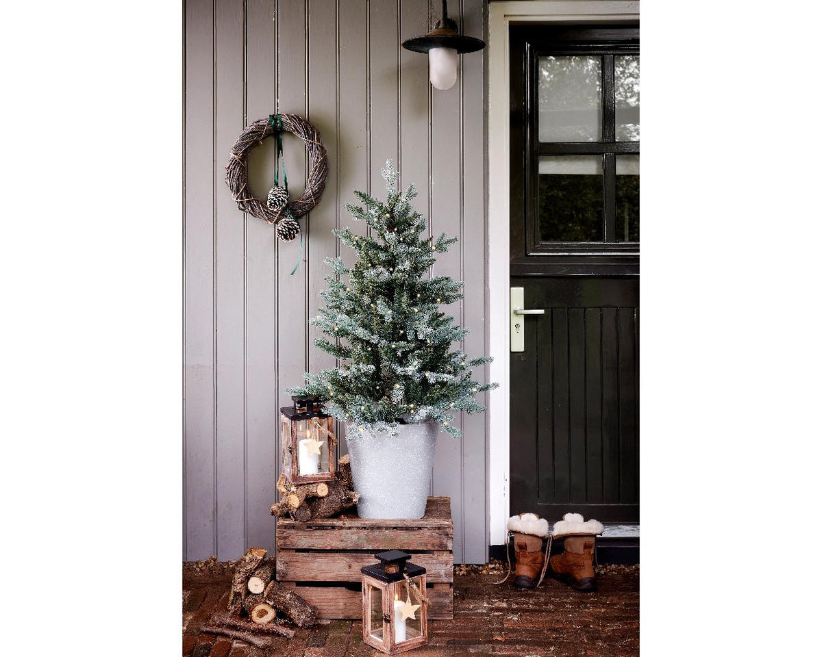WEIHNACHTSBAUM mit Beleuchtung, 120 cm - Grün, Kunststoff (76/120cm)