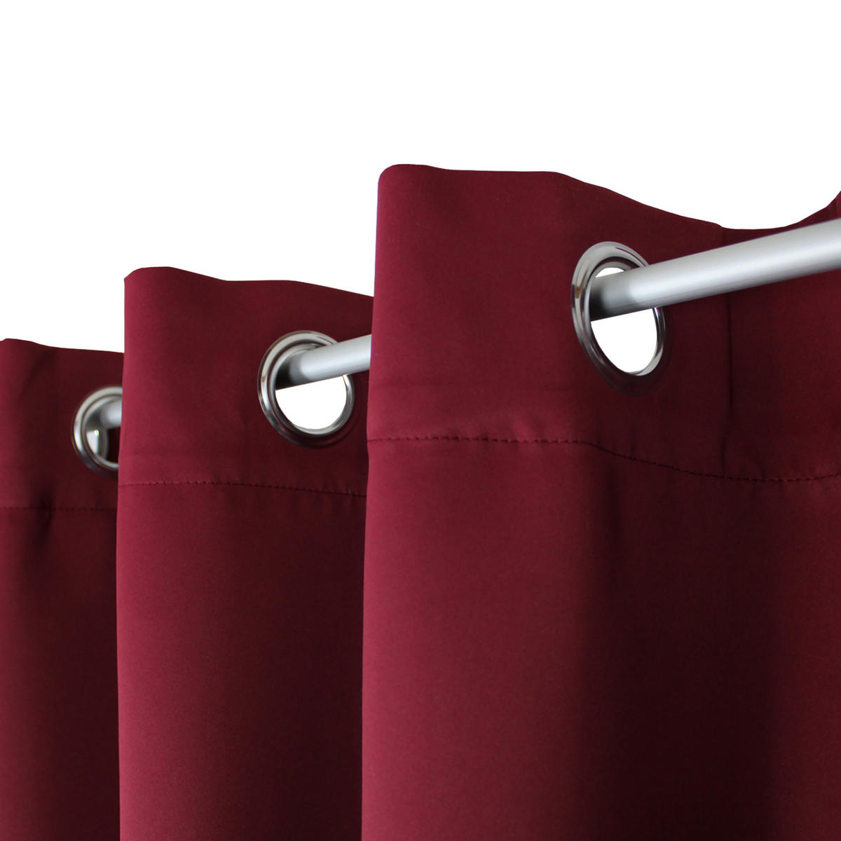 VERDUNKELUNGSVORHANG Ösen 140/245 cm Bordeaux - Bordeaux, Textil (140/245cm) - TiborTex