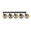 DECKENLEUCHTE HAGEN - Schwarz/Honig, Glas/Metall (15/95/21cm) - kiki design