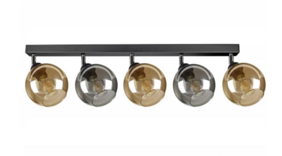 DECKENLEUCHTE HAGEN - Schwarz/Honig, Glas/Metall (15/95/21cm) - kiki design